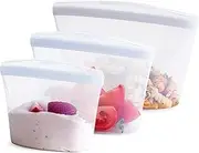 Stasher Silicone Reusable Storage Bag, Bundle 3-Pack Bowls (Clear) | Food Meal Prep Storage Container | Lunch, Travel, Makeup, Gym Bag | Freezer, Oven, Microwave, Dishwasher Safe, Leakproof