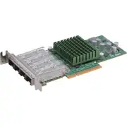 Supermicro AOC-STG-I4S Server NIC, 4x SFP+ 10GbE, Low-Profile PCI-E 3.0 x8, Intel X710 Controller [AOC-STG-I4S]