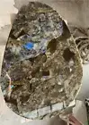 Labradorite Stone Oval Coffee Table Top – Natural Gemstone Centerpiece for Decor