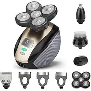 Head Shavers for Bald Men, 5 in 1 Electric Razor with Rechargeable Battery, Hair Clipper, Portable Travel Razor, Idea Gift for Men