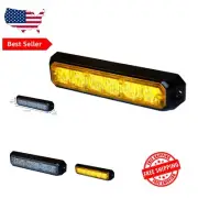 Rugged 5 Pattern Amber LED Strobe Light - Easy Install for Trucks, ATVs & Cars
