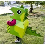 恐龍紙箱可穿紙板模型兒童紙皮玩具手工制作DIY動物穿拼裝幼兒園