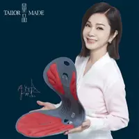 在飛比找momo購物網優惠-【TAILOR MADE量品】韓國製矯正坐墊-1黑+1紅減壓