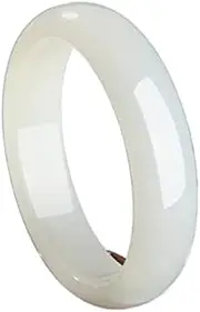 [Generic] White Jade Bracelet Bracelet Charm Accessories Hand Carved Gift (Color : A, Size : 54-56mm)
