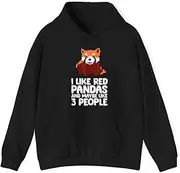 [X.Style] I Like Red Pandas and Maybe Like People Red Panda ds040 Hoodie Black M