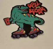 Dutch Bros Coffee Sticker Roll And Roar Dinosaur T-Rex Roller Skates August 2024