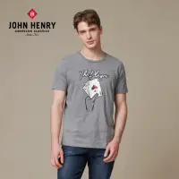 在飛比找momo購物網優惠-【JOHN HENRY】美國棉天生玩家撲克T恤