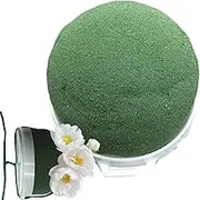 Floral Foam - Green Floral Wire | Fresh Flowers Green Floral Foam | Round Flower Holder | Round Floral Foam | Flower Holder & Arrangement Mud Round Floral Foam for Wedding, Church