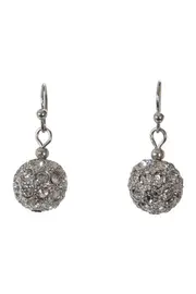 Diamonte Ball Drop Hook Earring--ADO-AEC-8666