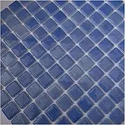 10 Sheets Glass Mosaic Tiles, Recycled Glass Tile, 300mm x 300mm Pool Tile, Splashback, Feature Wall, Tile for Kitchen Bathroom Shower (Bluff Blue, 0.9 Sq.m)