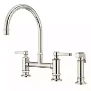 Pfister LG31-TDD Port Haven Kitchen Bridge Faucet Side Sprayer, Polished Nickel