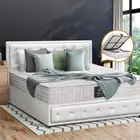 Oikiture Bed Frame Double Size Gas Lift Storage Beds With Mattress Set