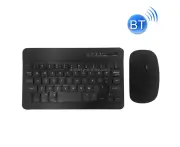 Universal Ultra-Thin Portable Bluetooth Keyboard and Mouse Set For Tablet Phones, Size:10 inch(Black Keyboard + Black Mouse)