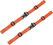 uxcell Backpack Chest Strap [2PCS] - Adjustable Sternum Straps with Emergency Whistle Buckle Use for Backpack Replacement & Hiking - [Orange] Chest Belt Hollow Quick Release Buckle