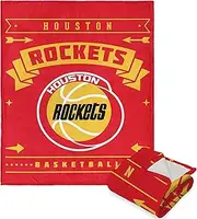 Northwest NBA Houston Rockets Silk Touch Sherpa Throw Blanket, 50" x 60", Hardwood Classics