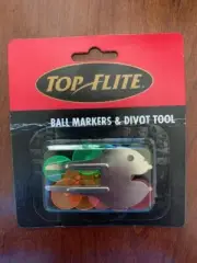 Genuine Top Flite golf divot tool and ball markers Factory Sealed