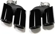 Quad Car Exhaust Tip Compatible For Porsche Macan (Type 95B) W/ 2.0T L4 Turbo Sport 2019 2020 2021 2022 Muffler Tip Three Layer Tailtip