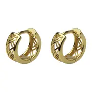 3PCS Gilding Hollow Mesh Hoop Earring Female Trendy Fashion All-match Temperament Gift