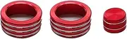 JIUYIN Car Center Console Knob Button Cover Ring Trim,Fit For,X1 E84 2009-2015 Auto Interior Accessories Air Conditioning Sound Dashboard Knob Ring(Red)