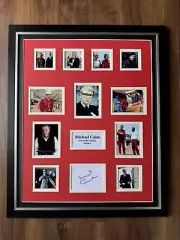 Michael Caine Signed Framed 20” X 16” Double Mounted Display