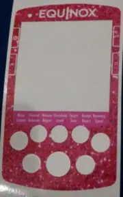 Minelab Equinox vinyl keypad sticker in pink sparkle, English Language