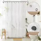 Roll-off Droplets Shower Curtain Sponge Shower Curtain Shower for Bathtub