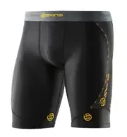 SKINS DNAMIC MENS COMPRESSION HALF TIGHTS - BLACK