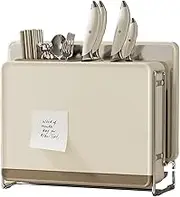 Space-Saving Block Holder | Space-Saving Countertop Block Holder Storage Stand | Kitchen Organizer Waterproof Hollow Storage Rack for Cutting Board & Cookware