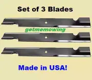 3 Hi-Lift Blades For 60" Exmark 103-2530-S Toro 105-7718-03