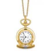 28" Charles Hubert Two-tone Shield Design Pendant Watch Necklace