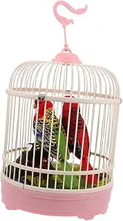 SOPOTUTU Sound Activated Interactive Singing Bird Cage Toy Realistic Movement and Voice Control Bird Models for Decor Creative Fun for Boy Girl and Adults