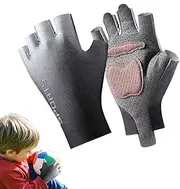 [Generic] Kids Workout Gloves - 2X Half Finger Kids Cycling Gloves | Fingerless Skateboard Mittens, Workout Mitts, Non-Slip for Children Gymnastics