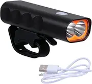 ibasenice USB Rechargeable Bike Headlight Front Lamp for Night Riding Easy Installation with Sliding Buckle Base High Brightness for Weatherproof Cycling Adventures