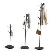 Coat Rack with Natural Marble Base, Metal Freestanding Coat Rack with 8 Hooks,