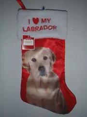 Brown Labrador Christmas Stocking I Love My LABRADOR Holiday Time