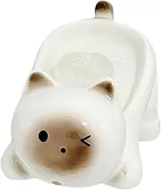 LeoLeoyy Cat Soap Dispenser, Creative Siamese Cat Soap Dish, Siamese Cat Lotion Pump Bottle, Ceramic Cat Liquid Soap Lotion Dispenser, Fun Siamese Cat Soap Holders (B)