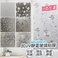 在飛比找PChome24h購物優惠-【逛逛市集】(1入)60x200cm抗UV無痕靜電玻璃貼(1