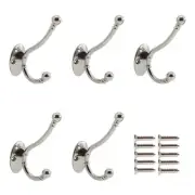 5 Pack Coat Hooks Wall Mounted, Metal Hooks for Hanging Coats Towels Keys Pla...