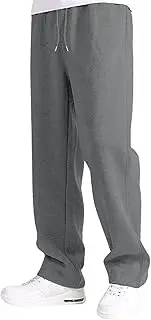[Generic] Men's Baggy Sweatpants Fleece Straight Leg Elastic Waist Casual Pants Athletic Workout Jogger Sweat Pants Fall Winter