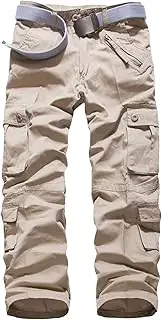 [JEShifangjiusu] Men's Straight-Fit Vintage Stretch Cargo Pant Casual Military Army Camo Cotton Camouflage Pants with Pockets