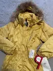 NILS Fur Hood Golden Citron One Piece Ski Suit 12P Snowsuit Snowboarding