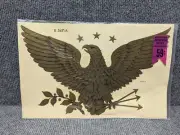 NIP Vintage Meyercord Decorator Decal Gold Eagle w/Arrows & Olive Branch X547-A