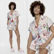 Peter Alexander Womens Christmas Mickey Shortie Pyjama Set Various Sizes NWT