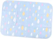 BIUDECO Baby Bed Pad Waterproof Crib Mattress Diaper Changing Mat Mini Crib Mattress Blue Clouds Pattern Easy to Clean Carry