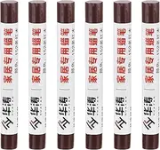 uxcell Furniture Repair Crayons, 6 Pcs Wax Wood Filler Sticks Wood Wax Crayons for Scratches, Wood Floor, Holes, Tables, Old Red Wood