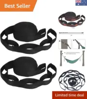 Heavy-Duty Black Hammock Straps - Fast Installation and Enhanced Load-Bearing