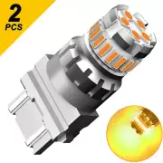 2X 3157 AUXITO 4057 LED 3156 Turn Amber Signal Blinker Corner bulbs Light (for: Renault)