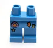 Lego - Minifigure Legs - Light Blue, Flower, Star