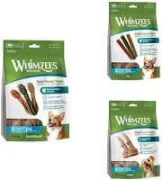 WHIMZEES Variety Bundle Dental Dog Treats, Small (7-12 Kg Dogs), Toothbrush +...