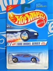 Hot Wheels 1995 Model Series Speed Blaster Mtflk Blue w 5SPs Purple Chrome Base